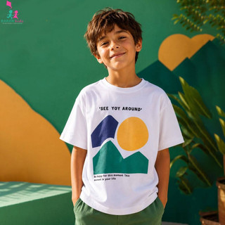 تیشرت چاپدار طرح کوهستان پسرانه (7 تا 10 سال)
