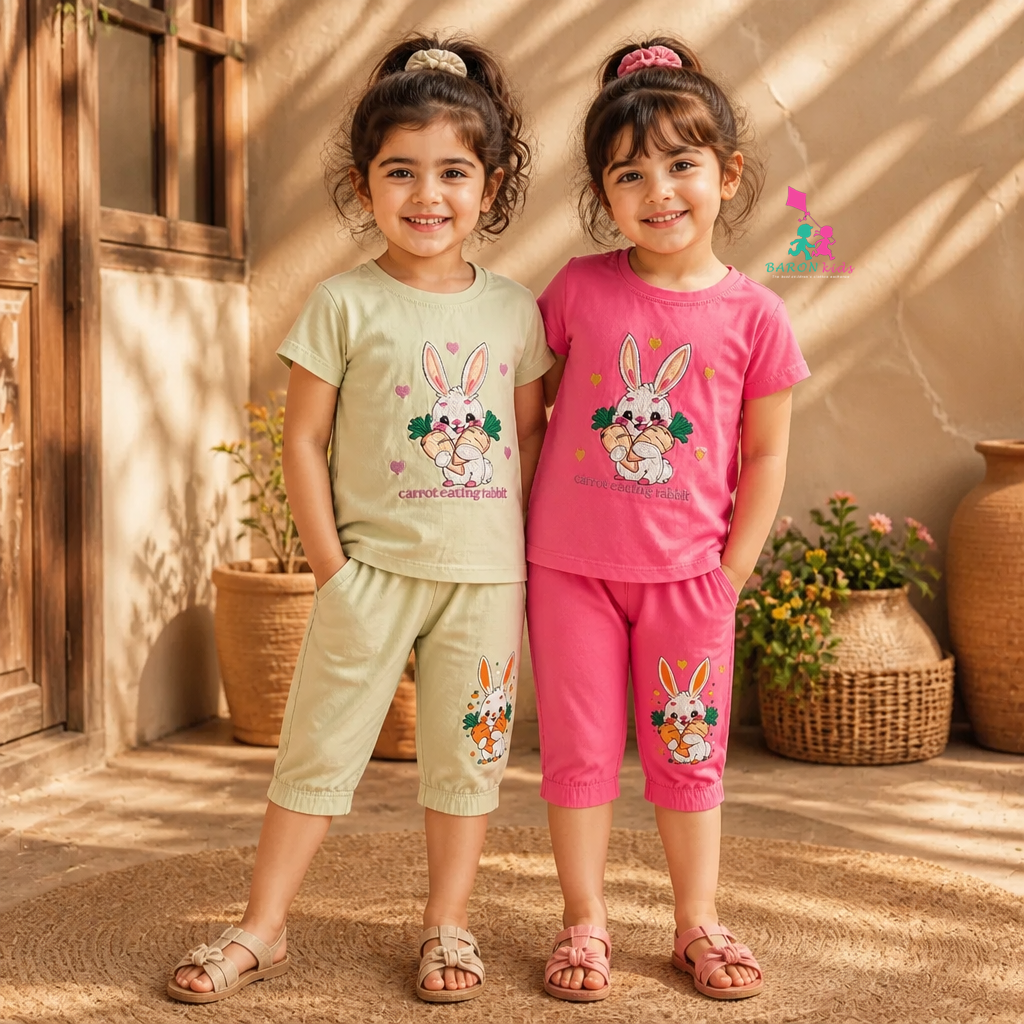 بلوز دخترانه ساپورت طرح خرگوش  (1 تا 2 سال)