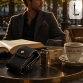 کیف تک جا سیگاری چرم طبیعی ((ریل 1 ))