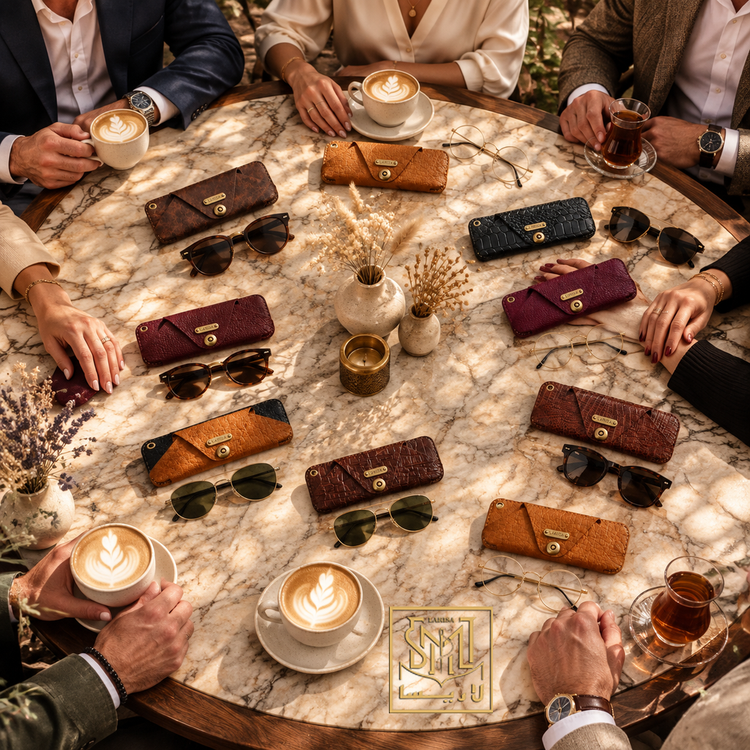 کاور عینک چرم طبیعی ((رافائل))